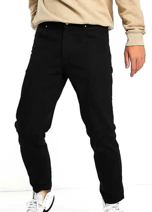 Men Regular Low Rise Black Jeans