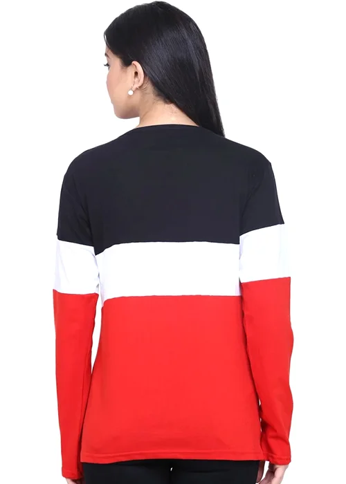 Women Solid Crew Neck Cotton Blend Multicolor T-Shirt