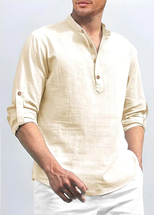 Men Solid Cotton Blend Straight Kurta