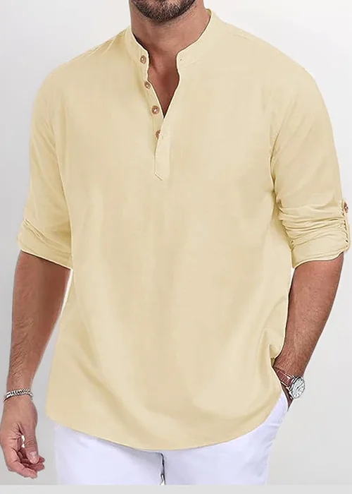 Men Solid Cotton Blend Straight Kurta