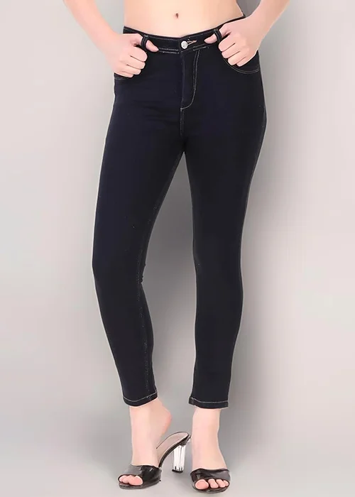 Women Regular Low Rise Black Jeans