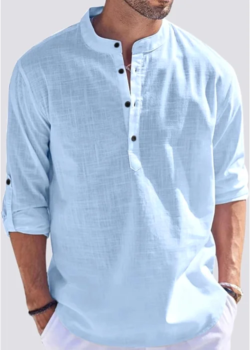 Men Solid Cotton Blend Straight Kurta