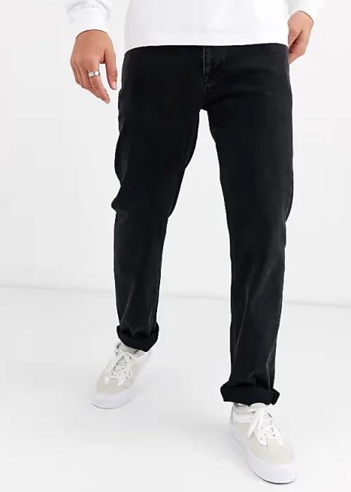 Men Regular Low Rise Black Jeans