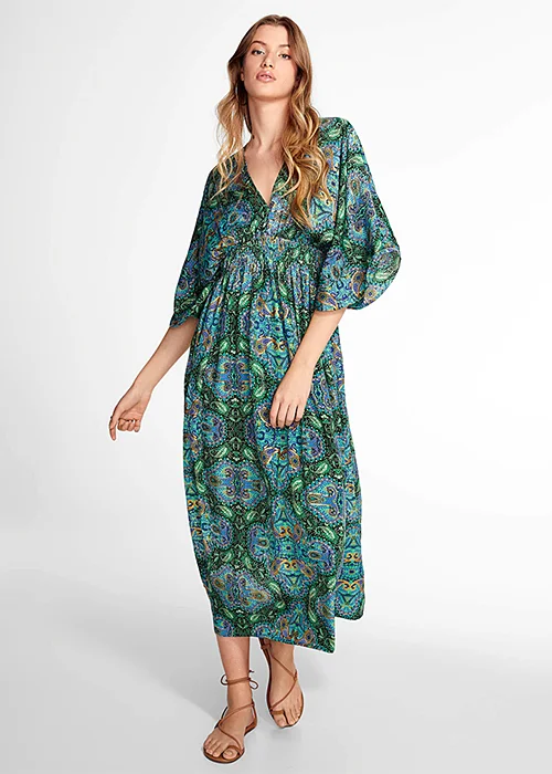 Women Fit and Flare Green Maxi/Full Length Dress