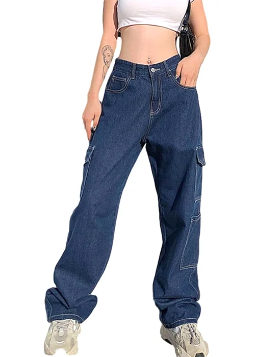 Women Relaxed Fit Mid Rise Light Blue Jeans